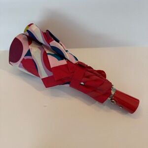 Coach Mini Umbrella Women OS‎ Multi-Color Signature Logo Print Compact Folding